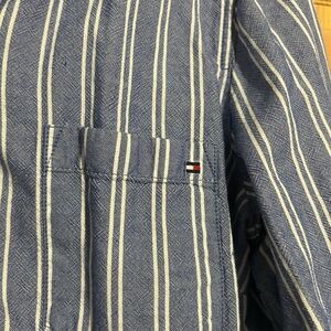 Blue And White Striped Tommy And Hilfiger Bottom Down